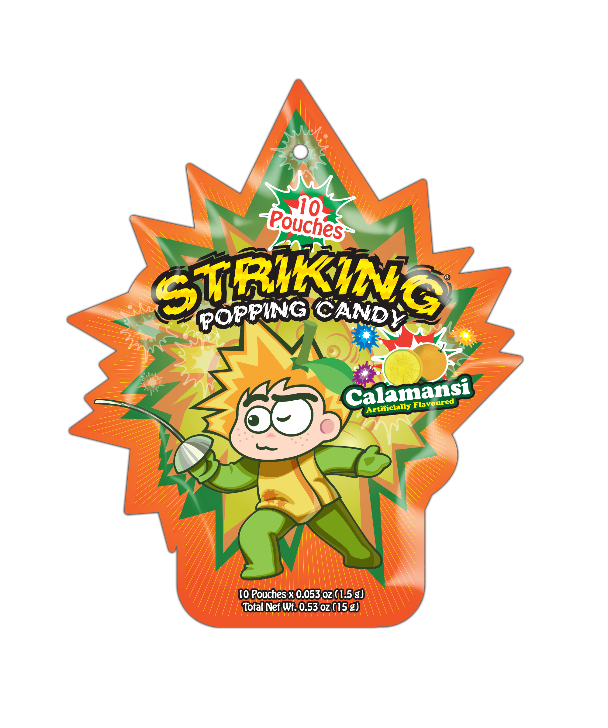 820710 STRIKING Popping Candy 15g - Calamansi Flavor (STRIKIDS)