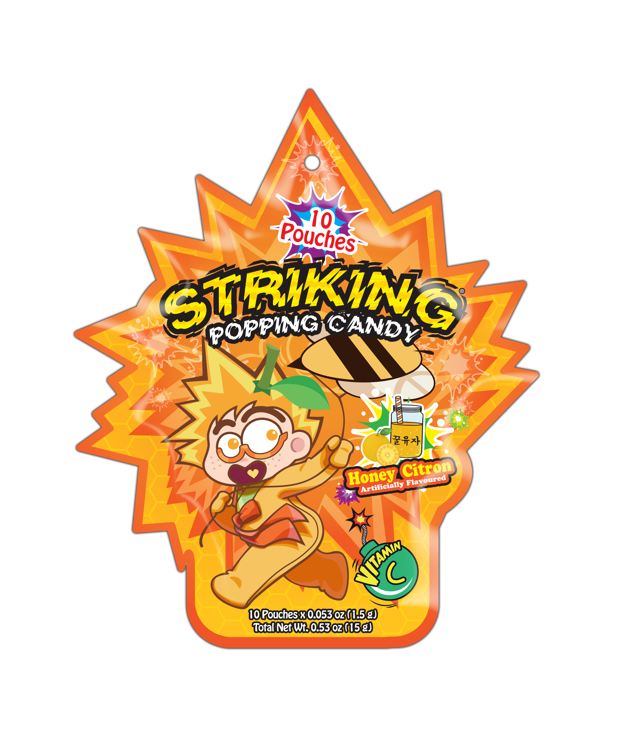 820702 STRIKING Popping Candy 15g - Honey Citron Flavor (STRIKIDS)