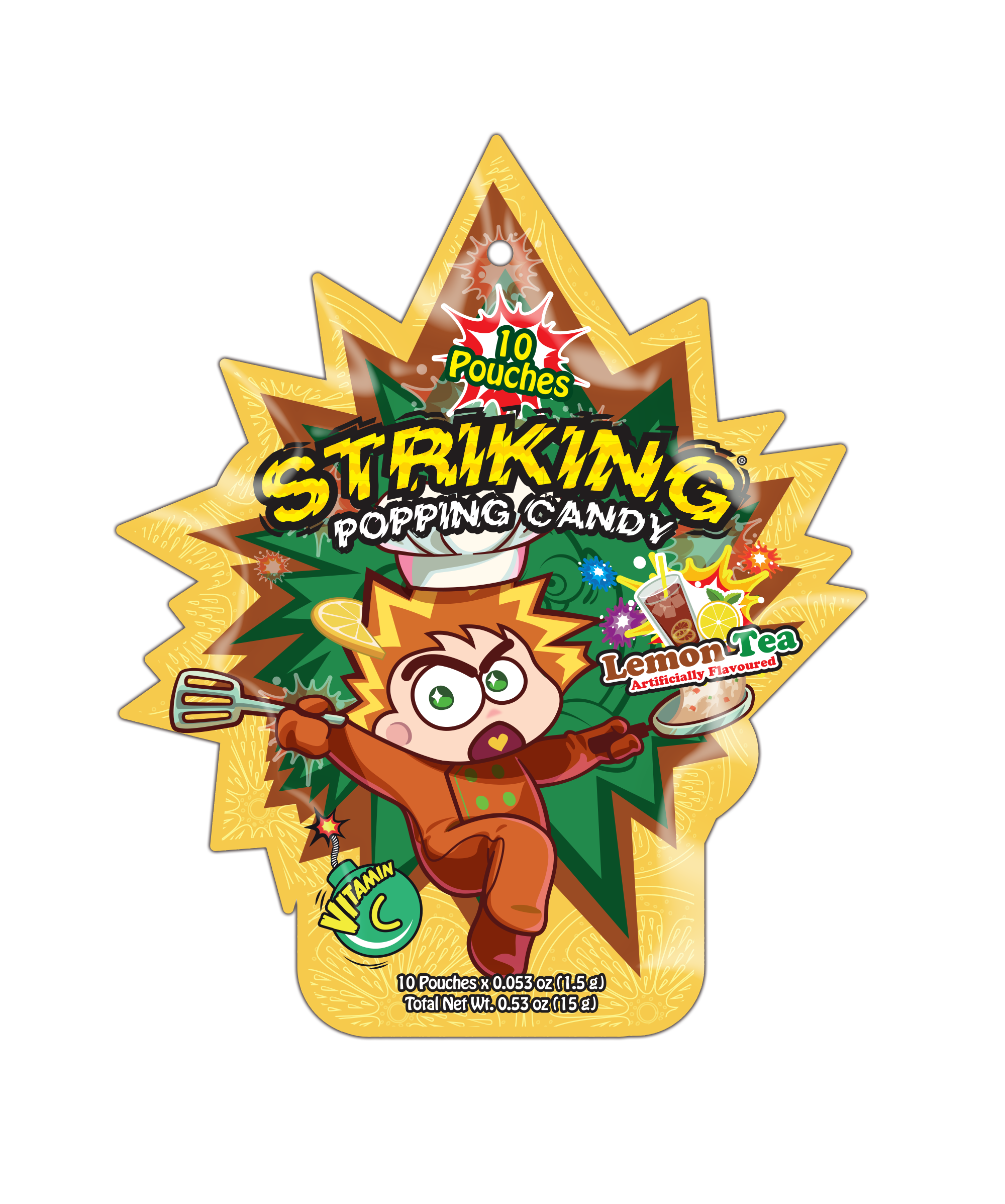 820705 STRIKING Popping Candy 15g - Lemon Tea Flavor (STRIKIDS)