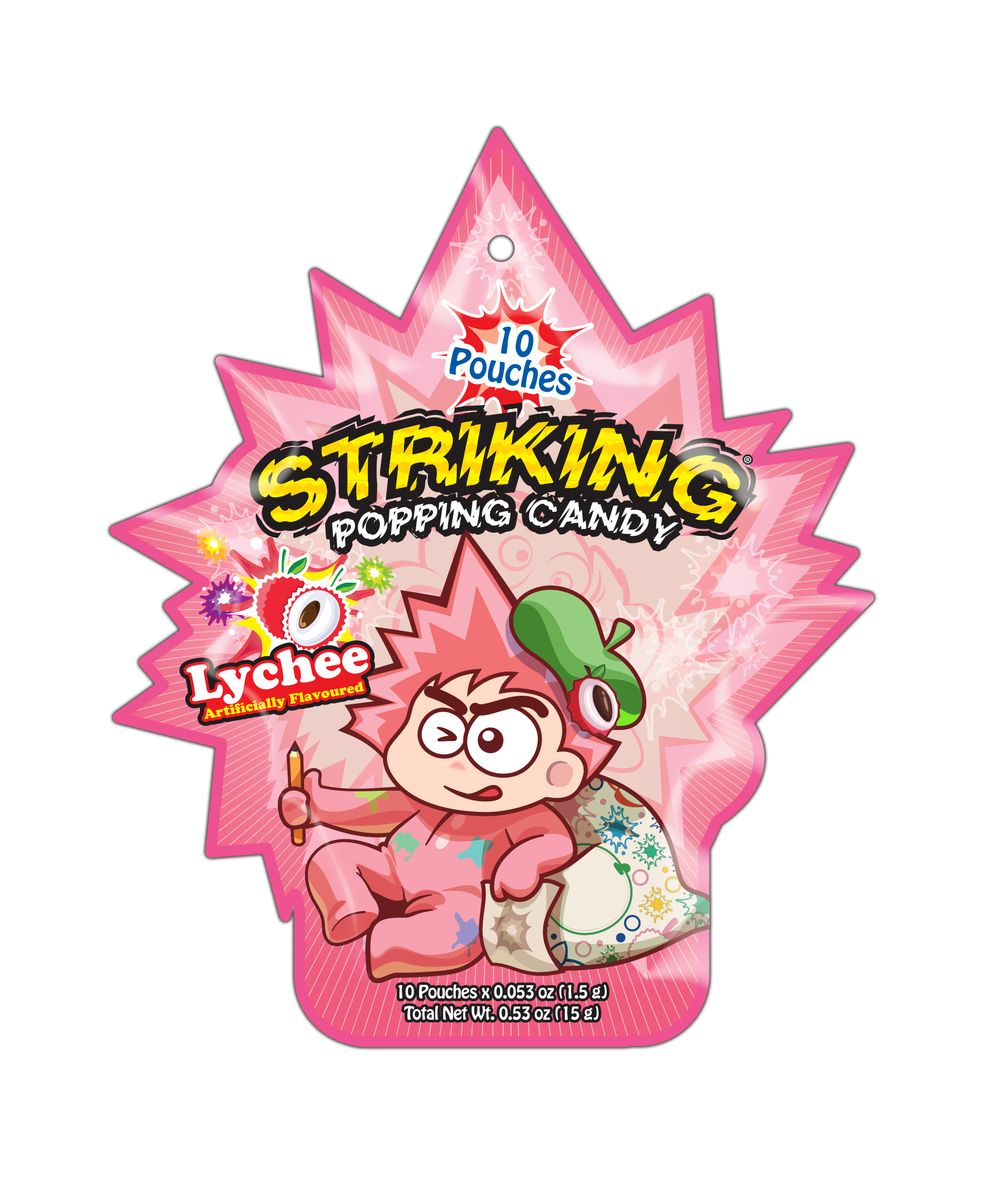 820694 STRIKING Popping Candy 15g - Lychee Flavor (STRIKIDS)