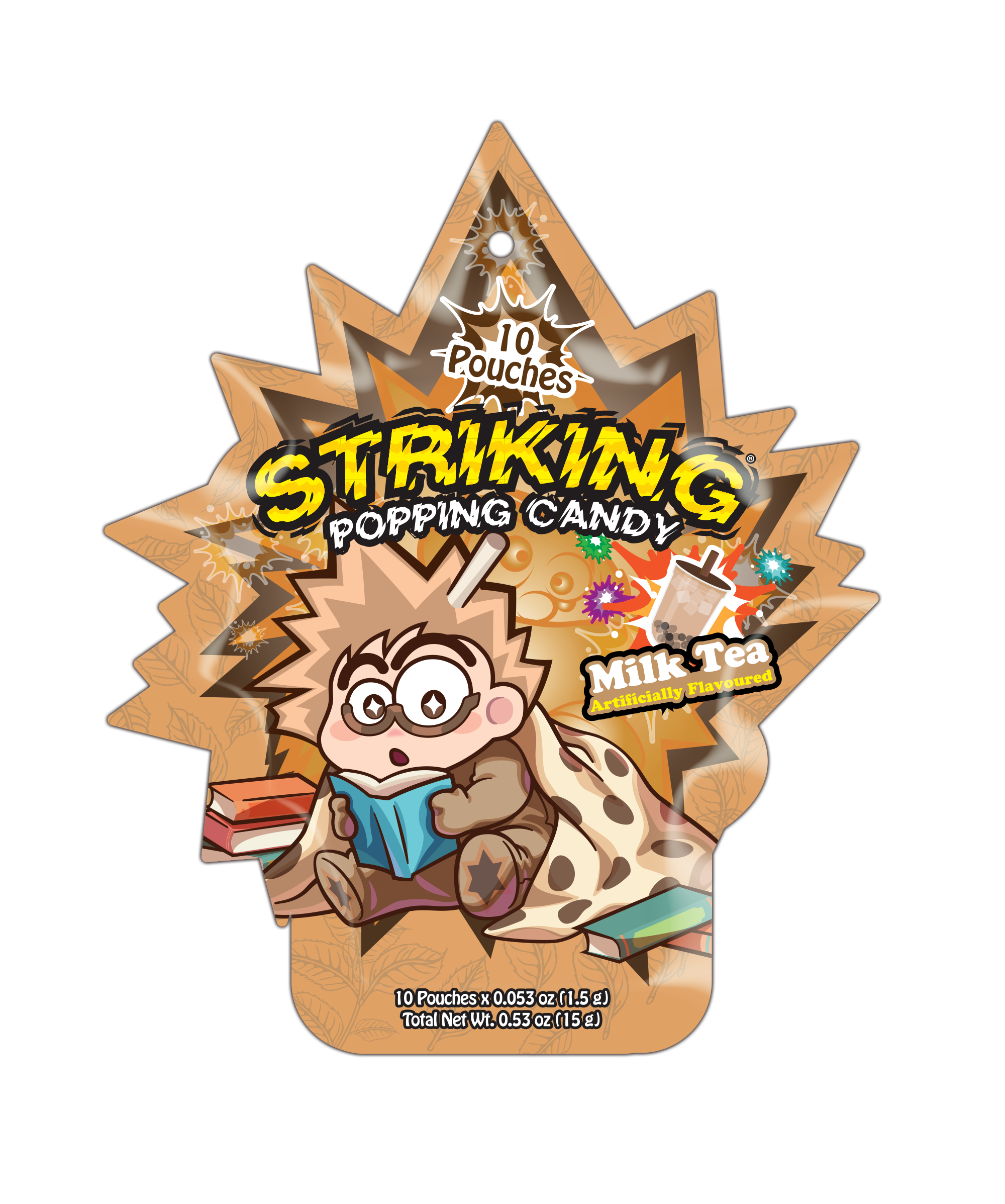 820701 STRIKING Popping Candy 15g - Milk Tea Flavor (STRIKIDS)